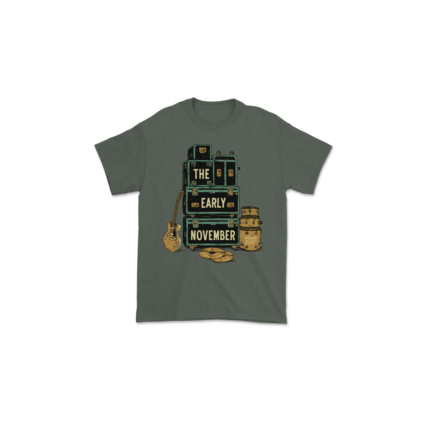 ROAD CASE HEATHER GREEN TEE